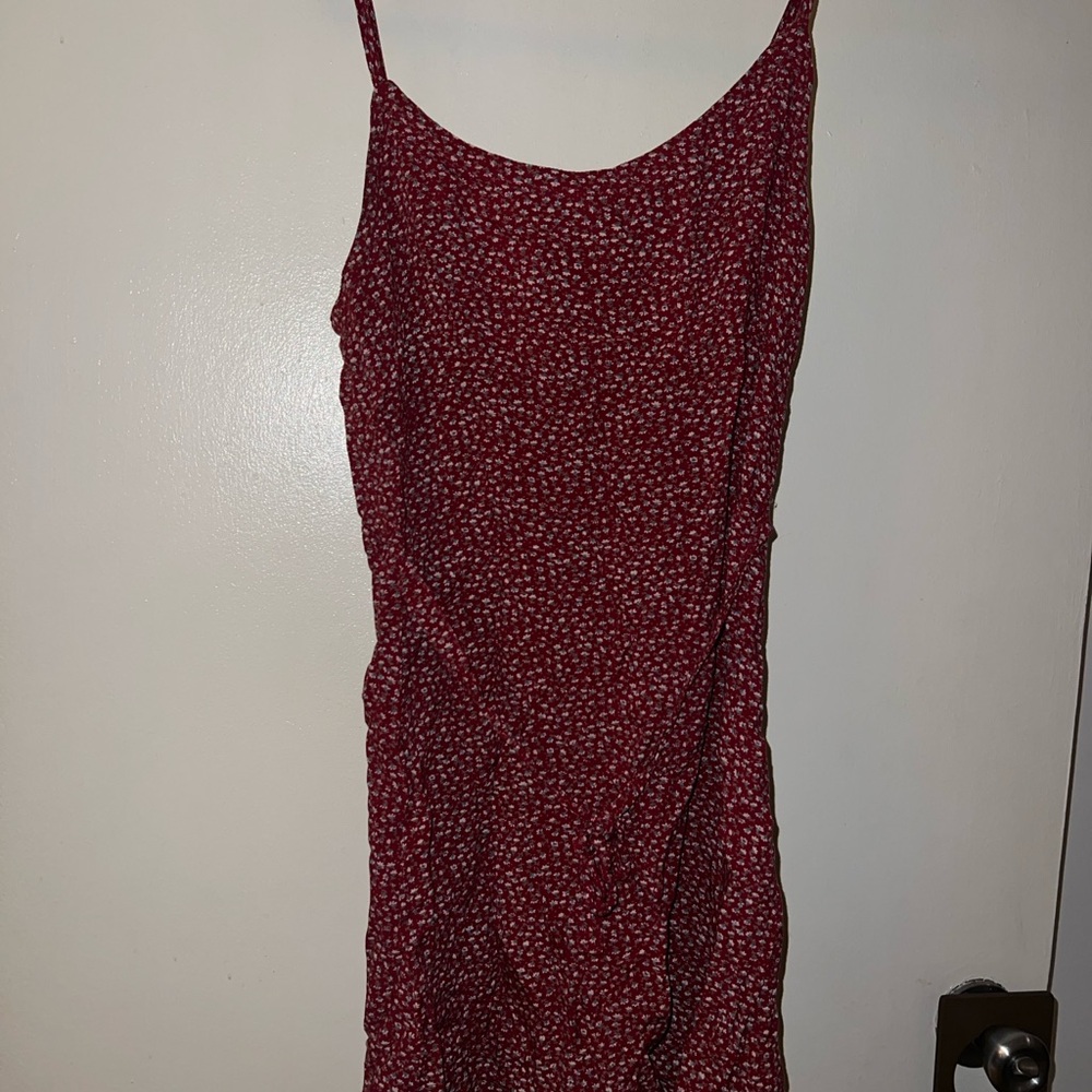 Like new brandy melville red floral mini dress